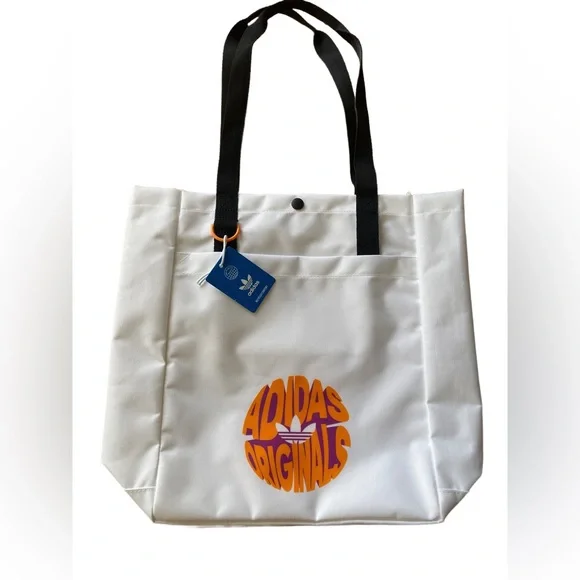 Adidas Originals White and Orange Tote Bag - Picture 1 of 13